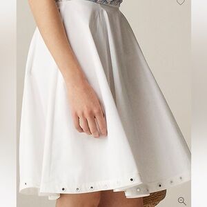 J. Crew White Skater Skirt